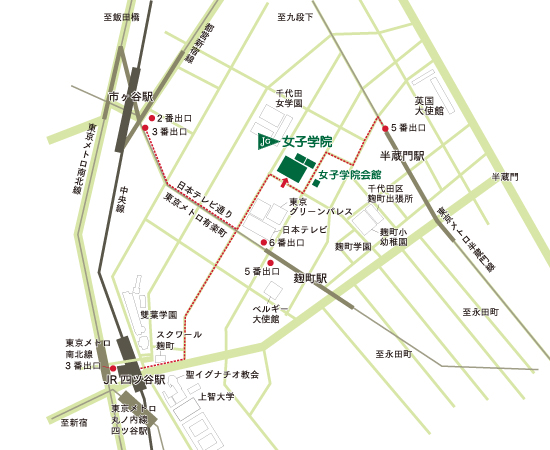 交通案内 女子学院 中学校 高等学校 公式サイト